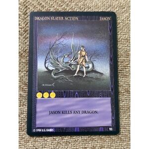 1994 Wyvern CCG Dragon Slayer Action Jason Card 90 US‎ Games Vintage TCG